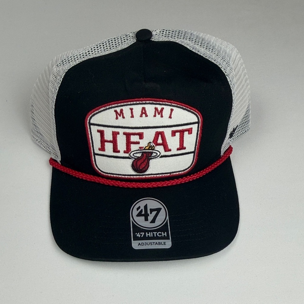 47 Brand Miami Heat Black and White Hat